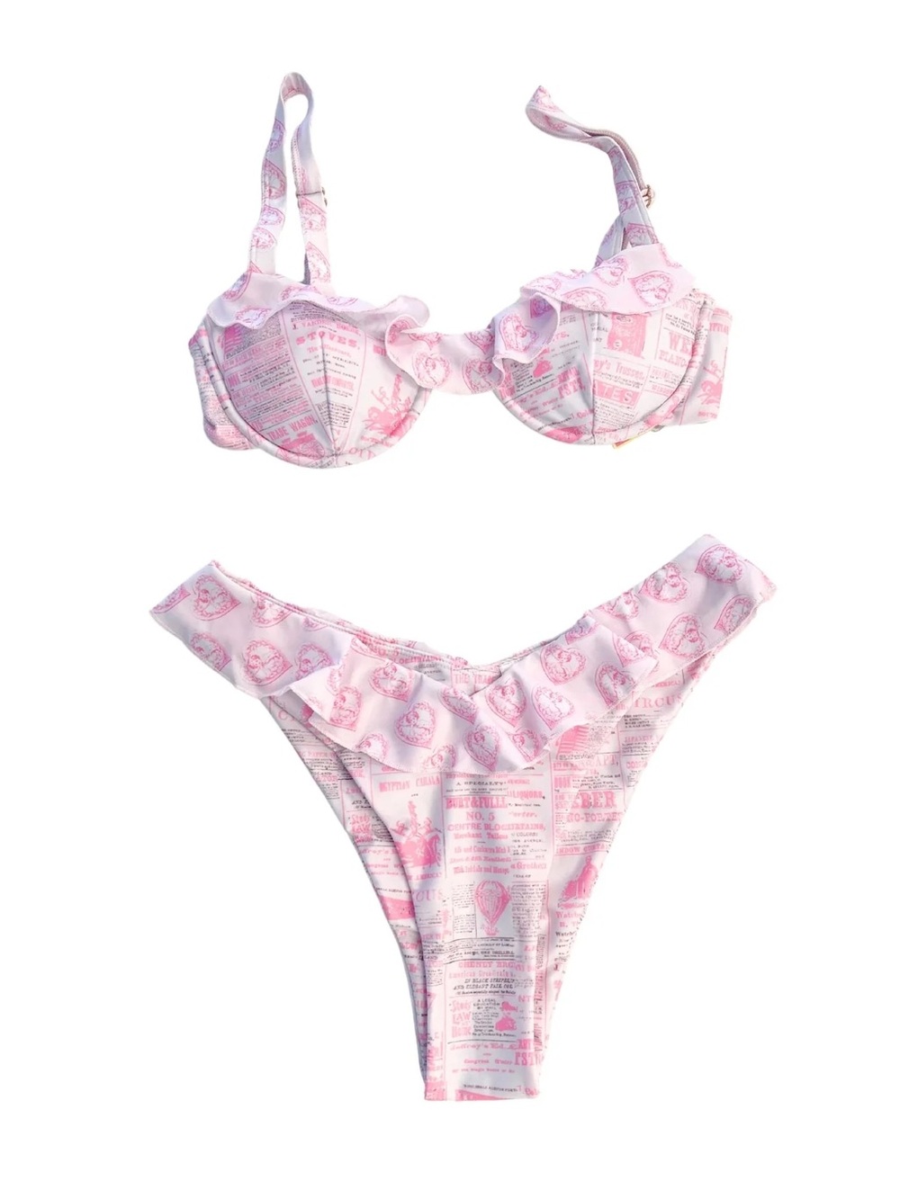 Strawberry Milk Mob Pink Polly Bikini Set